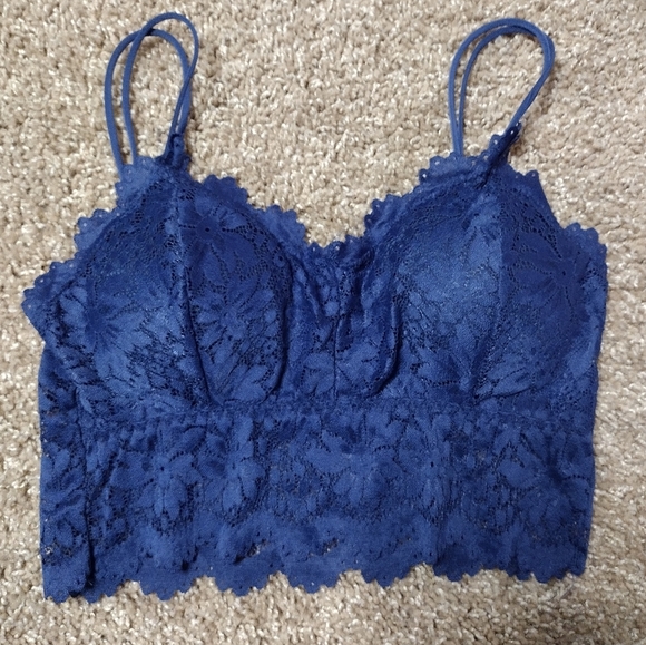 Lace Bralette in Navy Blue - Picture 1 of 11